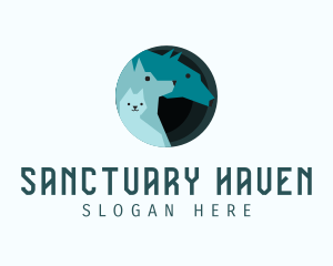 Blue Animal Sanctuary logo design