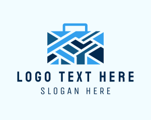 Modern Geometric Suitcase Logo