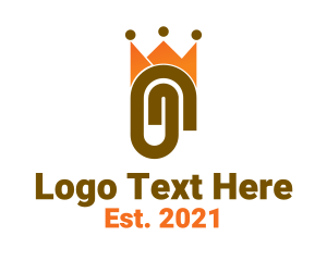 Office Supplies - Paper Clip King logo design