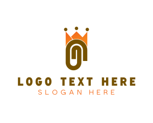 Business - Paper Clip Crown logo design