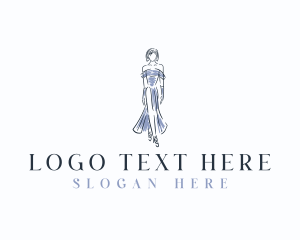 Dress - Fashion Woman Modeling logo design