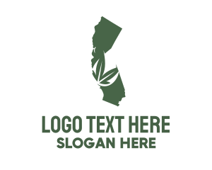 Eco Friendly - California Cannabis Map logo design