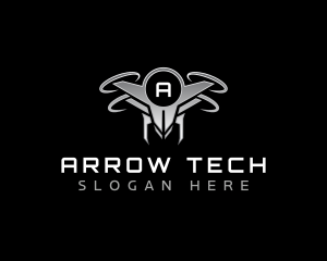 Drone Aerial Quadcopter logo design