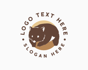 Thylacine - Wombat Animal Park logo design