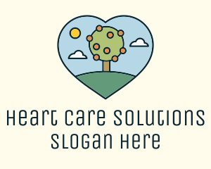 Heart Nature Ecology logo design