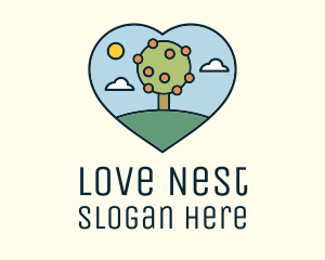 Affection - Heart Nature Ecology logo design