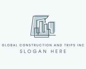 Construction Tower Crane logo design