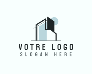 Construction - Geometric Architecture  Structure logo design