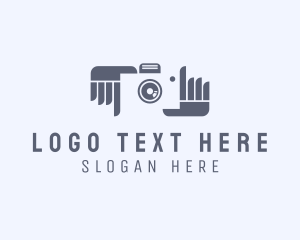 Instagram - Camera Photographer Hands logo design