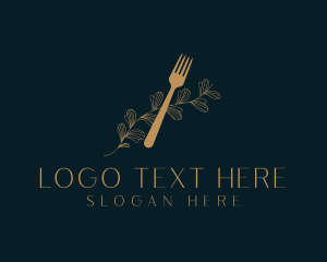 Condiments - Fork Leaves Fine Dining logo design