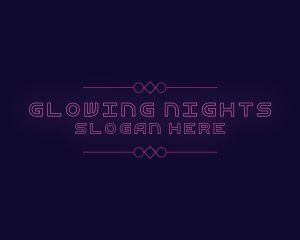 Neon Lights - Gaming Neon Party logo design