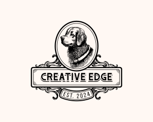 Basset Hound - Vintage Dog Puppy logo design