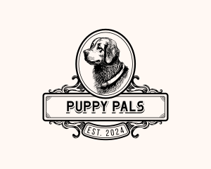 Vintage Dog Puppy logo design