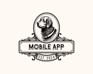 Golden Retriever - Vintage Dog Puppy logo design