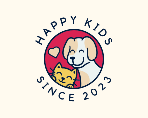 Happy Cat Dog Veterinary logo design