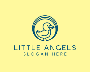 Simple Little Blue Bird logo design