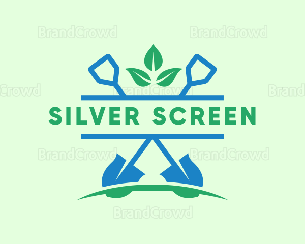 Planting Shovel Dig Yard Logo