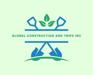 Planting Shovel Dig Yard Logo