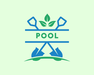 Planting Shovel Dig Yard Logo