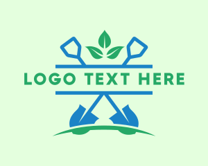 Trowel - Planting Shovel Dig Yard logo design