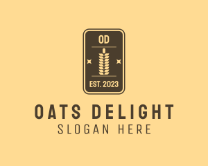 Oats - Wheat Baker Pastry logo design