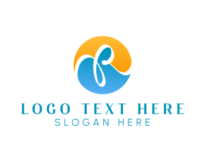 Designer - Letter R Beach Resort logo design