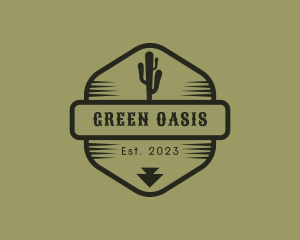 Succulent - Desert Cactus Hexagon logo design