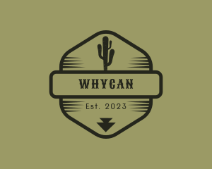 Countryside - Desert Cactus Hexagon logo design