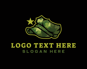 Camouflage - Military Hat Army logo design