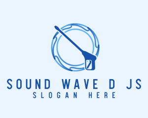 Presure Washing - Blue Pressure Washer logo design