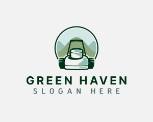 Landscaping Lawn Mowing logo design