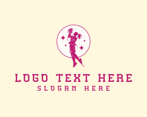 Varsity - Female Basketball Varsity Player logo design