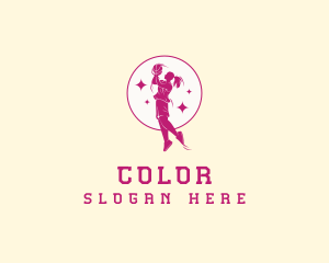 Female Basketball Varsity Player Logo