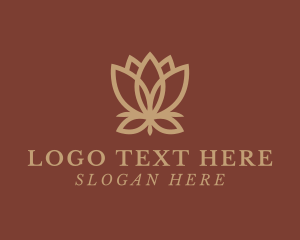 Outline - Luxury Lotus Flower logo design