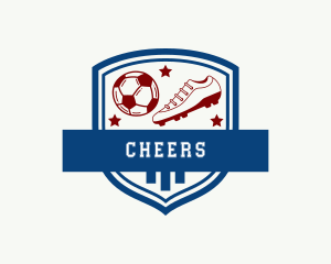 Soccer - Varsity Soccer Ball Shoes logo design