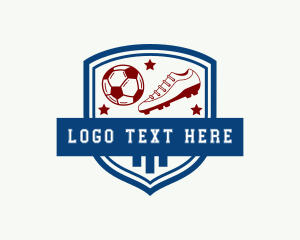 Football - Varsity Soccer Ball Shoes logo design