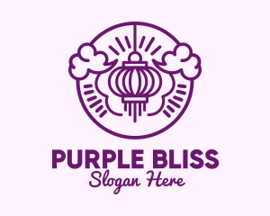Purple - Purple Asian Lantern Clouds logo design