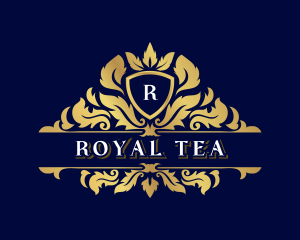 Leaf Shield Royal  logo design