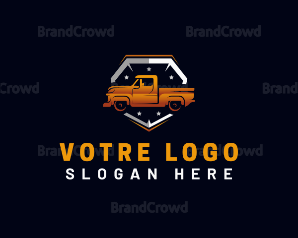 Pickup Truck Garage Logo