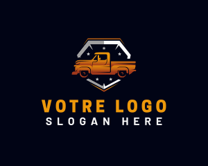 Pickup Truck Garage Logo