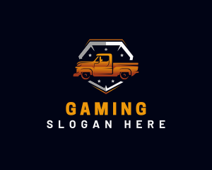 Drag Racing - Pickup Truck Garage logo design