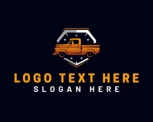 Pickup Truck Garage Logo