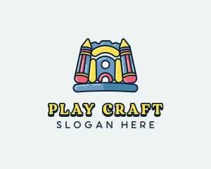 Castle Inflatable Playground logo design