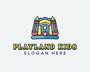 Castle Inflatable Playground logo design