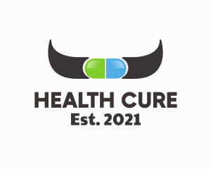 Medicine - Cow Medicine Pill logo design