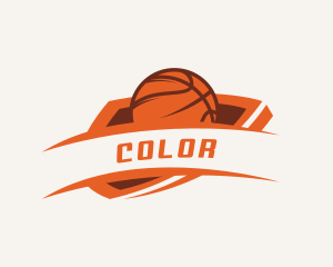 Basketball Championship Shield Logo