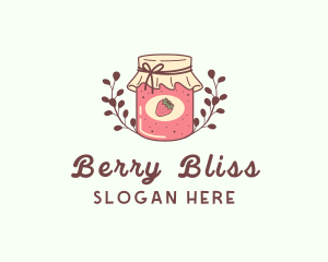 Strawberry - Strawberry Jam Jar logo design