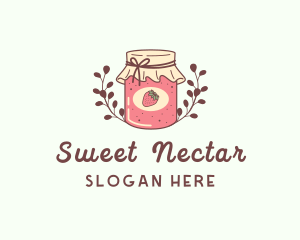 Strawberry Jam Jar logo design