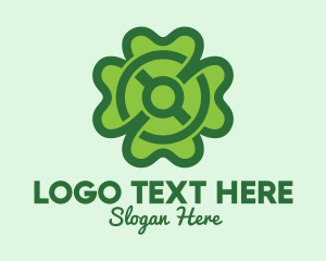 St Patrick Day - Modern Clover Leaf logo design