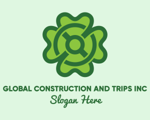 Eco Park - Modern Clover Leaf logo design